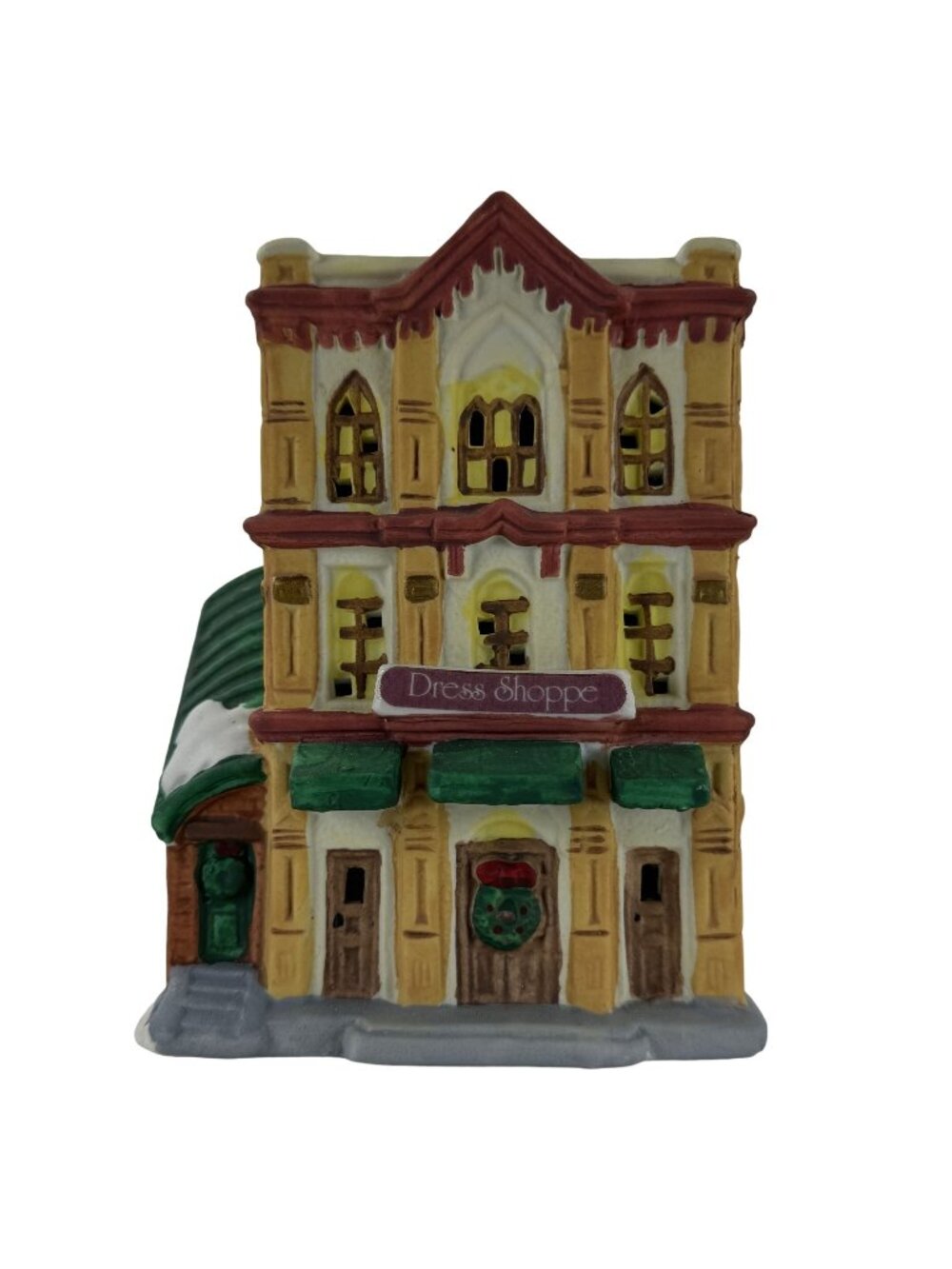 Vintage 1995 Dickensville Collectables Dress Shoppe Porcelain Christmas Village